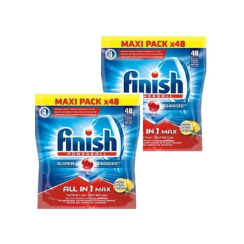 Finish Super Chareged Citron Kapsułki do Zmywarki 2x 48 szt.