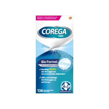 Corega Tabs Tabletki do Czyszczenia Protez Zębowych 136 szt.