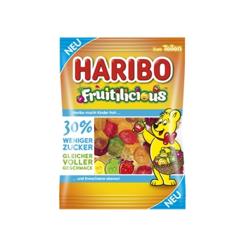 Haribo Fruitilicious 30% Mniej Cukru Żelki 160 g