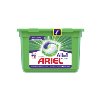 Ariel All in 1 Universal +Kapsułki do Prania 15 szt. DE