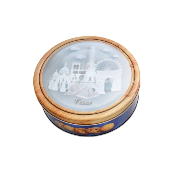 Matheo Ciastka Maślane w Ozdobnej Puszce z Motywem Miasta 454 g