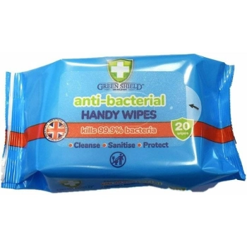 Green Shield Handy Wipes Antibacterial Chusteczki Antybakteryjne do Rąk 20 szt.