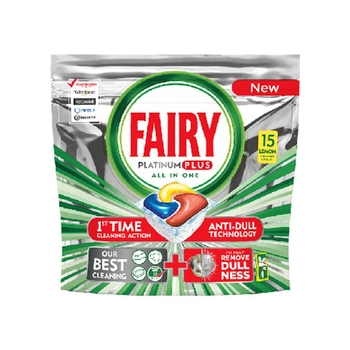 Fairy Platinum Plus Lemon Kapsułki do Zmywarki 15 szt.