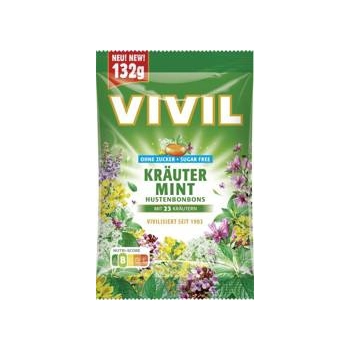 Vivil Krauter Mint Cukierki bez Cukru 132 g