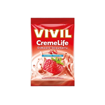 Vivil CremeLife Erdbeere Cukierki bez Cukru 110 g