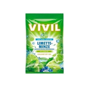 Vivil Limette Mint Cukierki bez Cukru 110 g