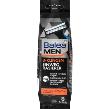 Balea Men Jednorazowa Maszynka do Golenia 3 ostrza, 8 szt.