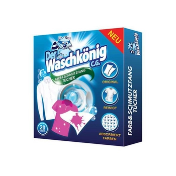 Der Waschkonig Chusteczki Wyłapujące Kolor 20 szt. DE