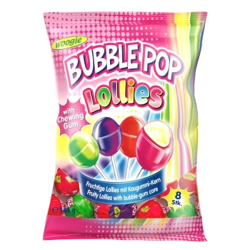 Woogie Lizaki z Gumą Bubble Pop 144 g