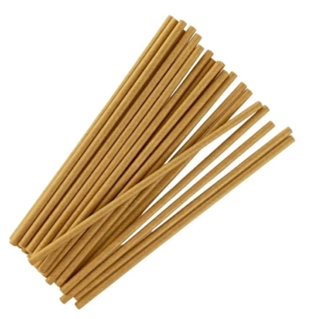 Słomki Papierowe Proste Kraft Cienkie 200 mm, fi6, 250 sztuk