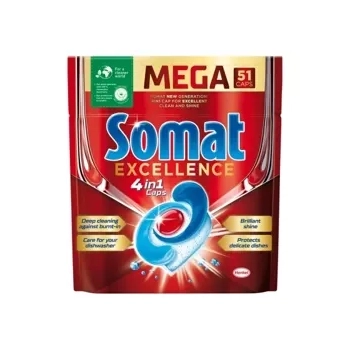 Somat Excellence 4 in 1 Caps Kapsułki do Zmywarki 51 szt.