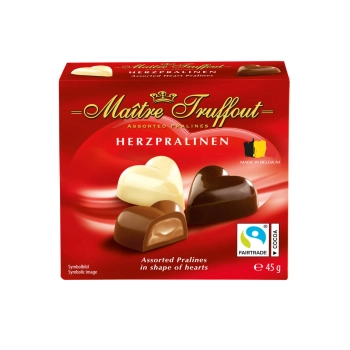 MaitreTruffout Herzpralinen Belgijskie Pralinki 45 g
