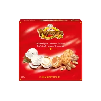 Papagena Kulki Waflowe z Orzeszkami Ziemnymi i Kokosem 300 g
