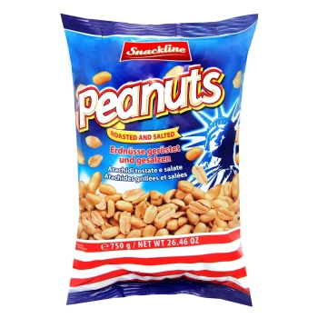 Snackline Prażone i Solone Orzeszki Ziemne 750 g