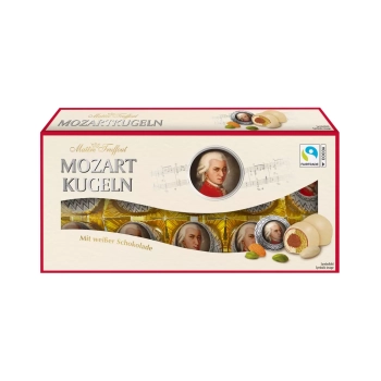 MaitreTruffout Mozartkugeln White Pralinki z Nadzieniem Marcepanowo-Orzechowym w Białej Czekoladzie 200 g
