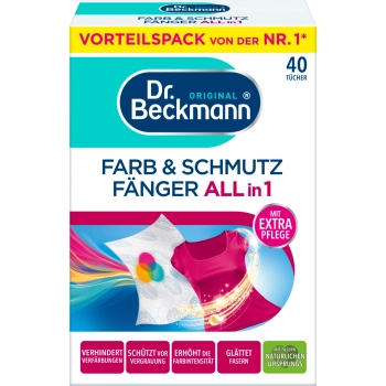 Dr.Beckmann Chusteczki Wyłapujące Kolor i Brud 3w1 40 szt.