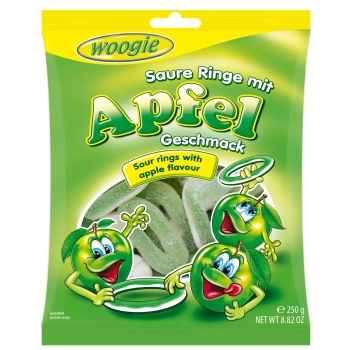 Woogie Apfel Saure Ringe Żelki 250 g
