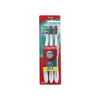 Colgate 360° Whole Mouth Clean Szczoteczka do Zębów Średnia 3 szt. DE