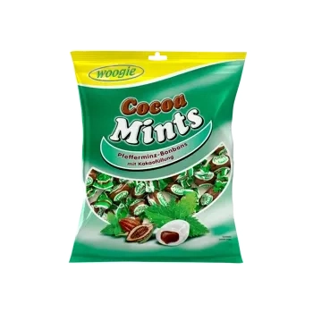 Woogie Cukierki Miętowe z Nadzieniem Kakaowym 150 g