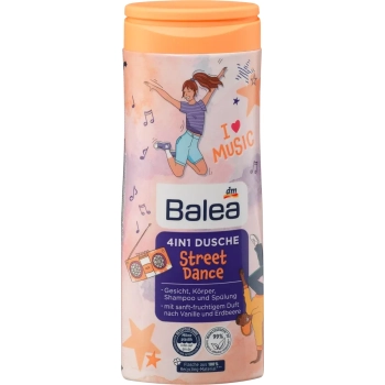 Balea 4in1 Street Dance Szampon z Żelem dla Dzieci 300 ml