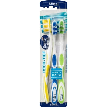 Dontodent Hoch-Tief Szczoteczka do Zębów 3 szt.