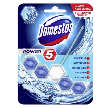 Domestos Power 5 Ocean mit Anti-Kalk-Schutz Zawieszka WC 55 g DE