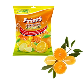 Woogie Frizzy Orange & Lemon Cukierki Musujące 170 g
