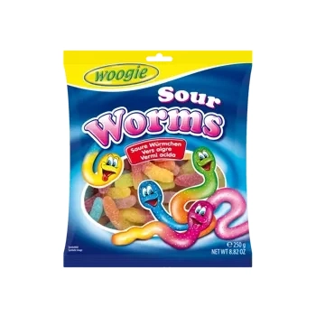 Woogie Saure Würmer Kwaśne Żelki 250 g