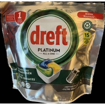 Dreft Platinum Kapsułki do Zmywarki 15 szt.