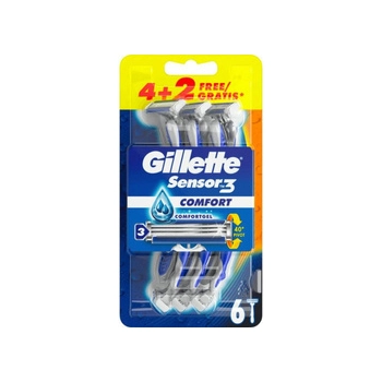 Gillette Sensor 3 Comfort Maszynka Jednorazowa 6 szt.