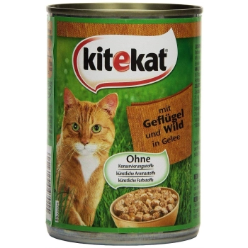 Kitekat z Dzikim Drobiem w Galaretce 400 g
