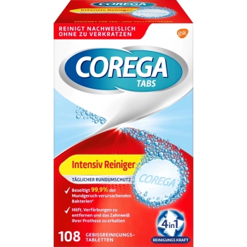 Corega Intensive Tabletki do Czyszczenia Protez 108 szt.