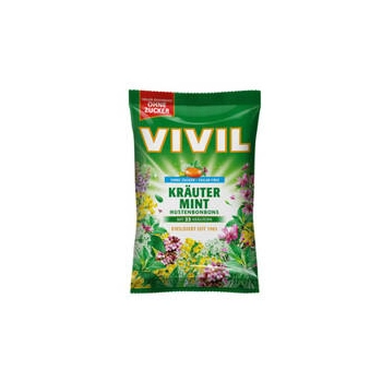 Vivil Krauter Mint Cukierki bez Cukru 120 g