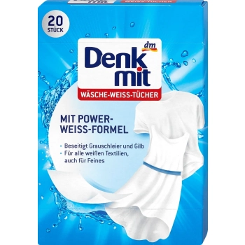 Denkmit Wybielające Chusteczki do Prania 20 szt.