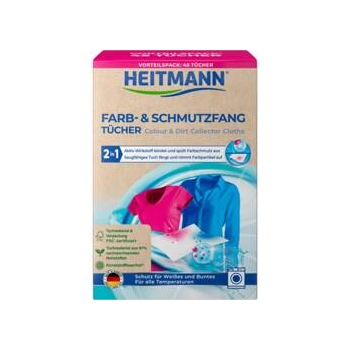 Heitmann Chusteczki Wyłapujące Kolor i Brud 45 szt.