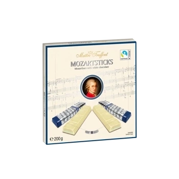 Maitre Truffout Mozartsticks White Batoniki z Nadzieniem Marcepanowo-Orzechowym w Białej Czekoladzie 200 g