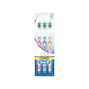 Oral-B Classic Care 1 2 3 Medium Szczoteczka do Zębów 3 szt.
