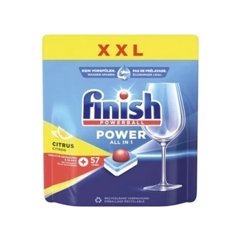Finish Powerball Power All in1 Citrus Kapsułki do Zmywarki 57 szt.