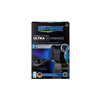 Heitmann Ultra Schwarz 2in1 Chusteczki do Prania 10 Szt.