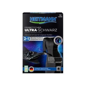 Heitmann Ultra Schwarz 2in1 Chusteczki do Prania 10 Szt.