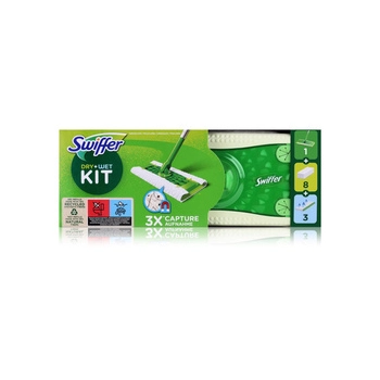 Swiffer Zestaw Startowy 1 Uchwyt + 8 Ściereczek do kurzu + 3 Chusteczki czyszczące