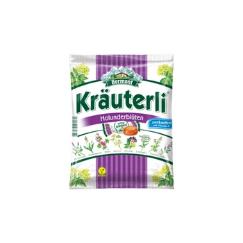 Bermont Kräuterli Holunderblüten Cukierki bez Cukru 125 g