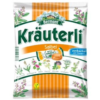 Bermont Kräuterli Salbei Cukierki bez Cukru 125 g