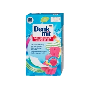 Denkmit 3in1 Chusteczki Wyłapujące Kolor i Brud 50 szt.