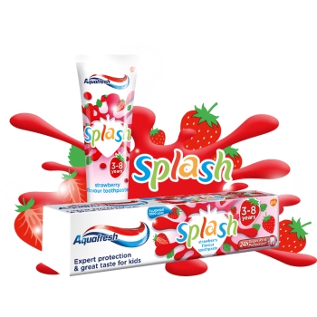 Aquafresh Splash Strawberry 3-8 lat Pasta do Zębów 50 ml