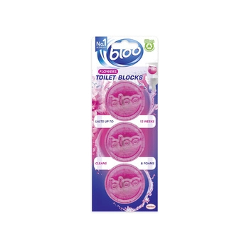Bloo Pink Water Kostki Toaletowe Różowa Woda 3 x 38g