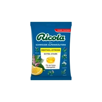 Ricola Menthol Zitrone Extra Stark Cukierki bez Cukru 75 g