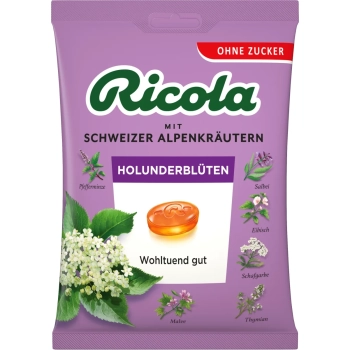 Ricola Holunderblüte Cukierki bez Cukru 75 g