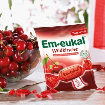 Em-eukal Wildkirsche Cukierki bez Cukru 75 g