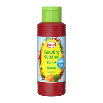 Hela Gewürz Ketchup Curry Delikat 30% mniej cukru 300 ml